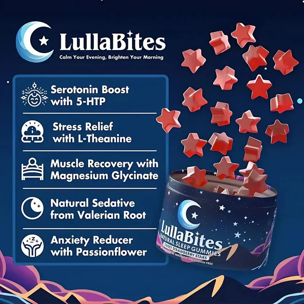 Sleep Gummies: Fall Asleep & Wake Refreshed | Natural Strawberry Stars for Restful Nights