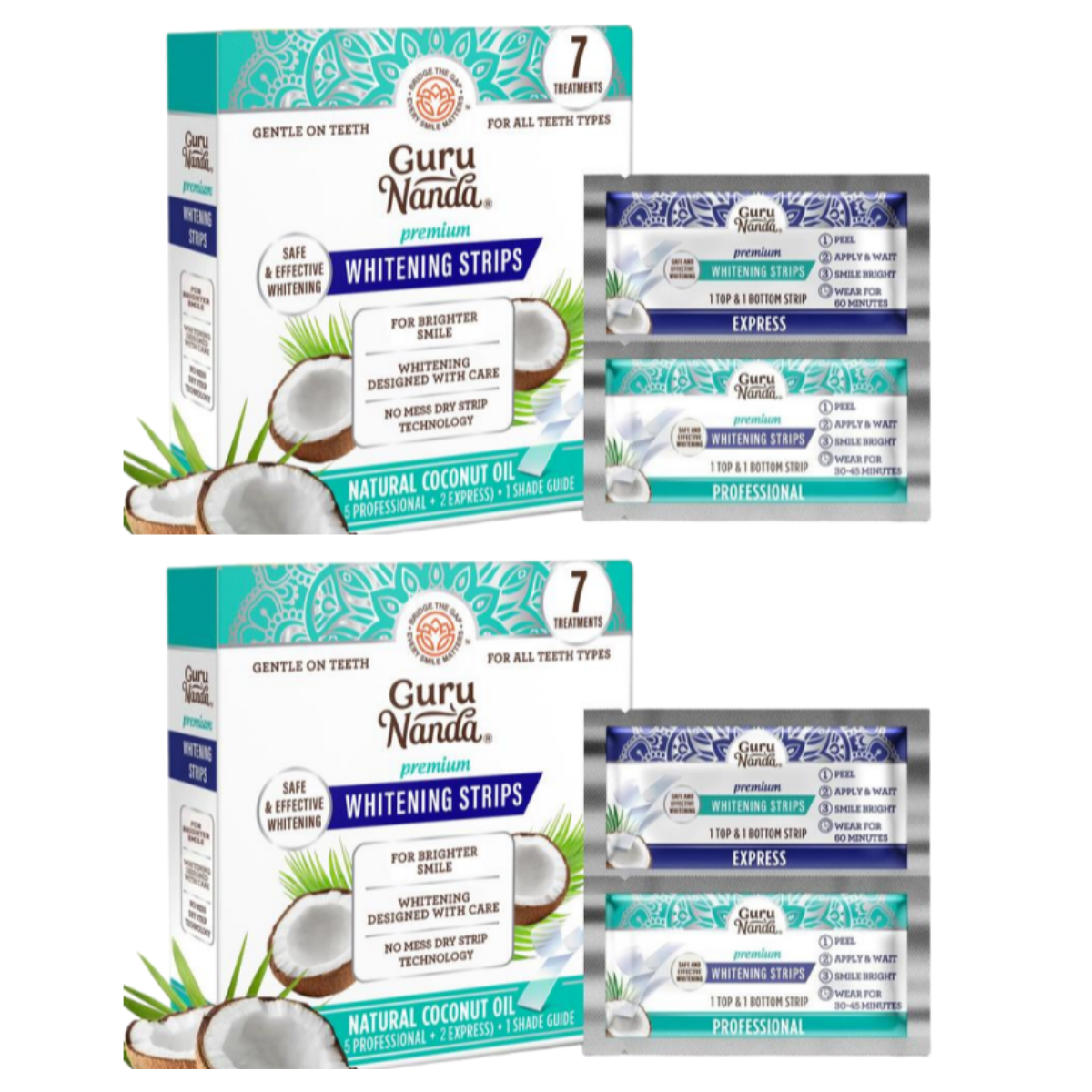Teeth Whitening Strips - 7-Day Treatment with -Non-Slip Dry Technology for Comfort & Contact