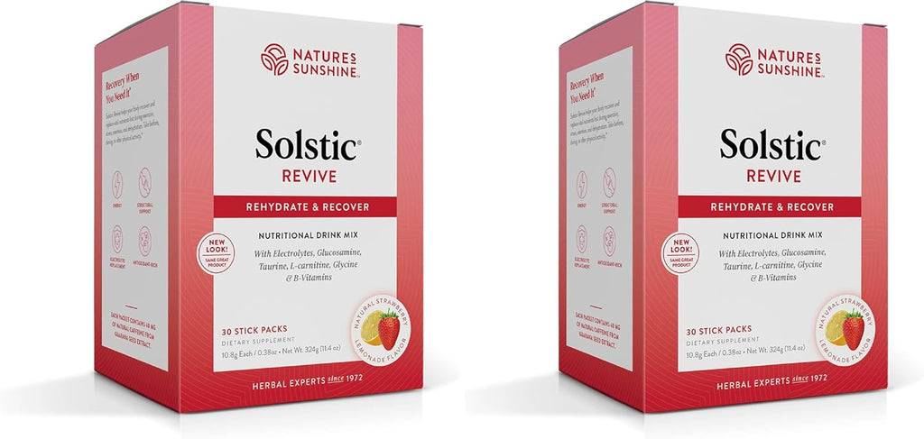 Nature's Sunshine Solstic Revive, 30 Packets | Post Workout Recovery Drink with Vitamin C, Vitamin E, and Calcium to Support Bone Health and Replenish Important Nutrients