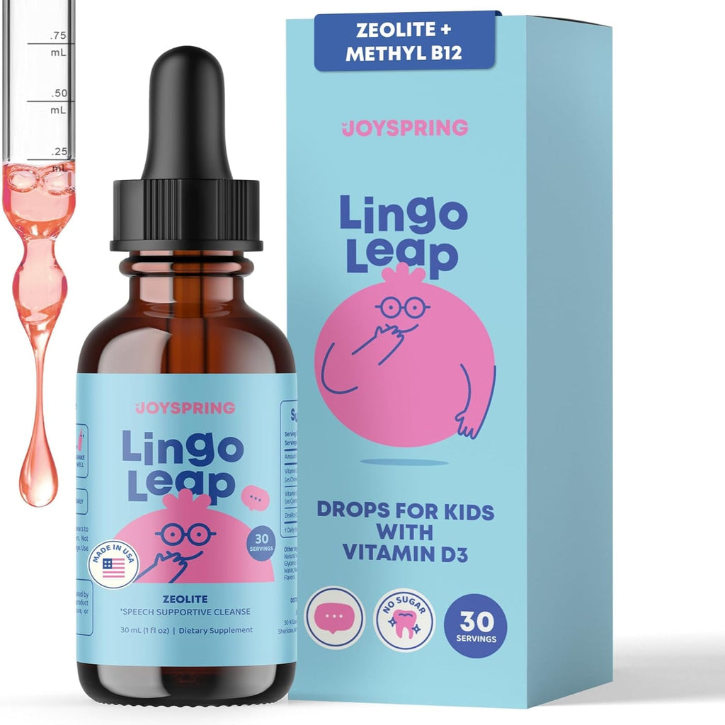 LingoLeap Kids Wellness Formula | Liquid Supplement with Zeolite Clinoptilolite, Methyl B12 & Vitamin D3 | Gentle Daily Support for Ages 3+ | 1 fl oz (30 Servings)