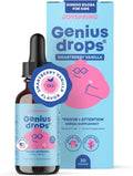 JoySpring Genius Drops for Kids | Clinically Proven Focus Supplement | Liquid Herbal Focus Supplement with Ginkgo Biloba for Kids (1 fl oz) 30 Servings