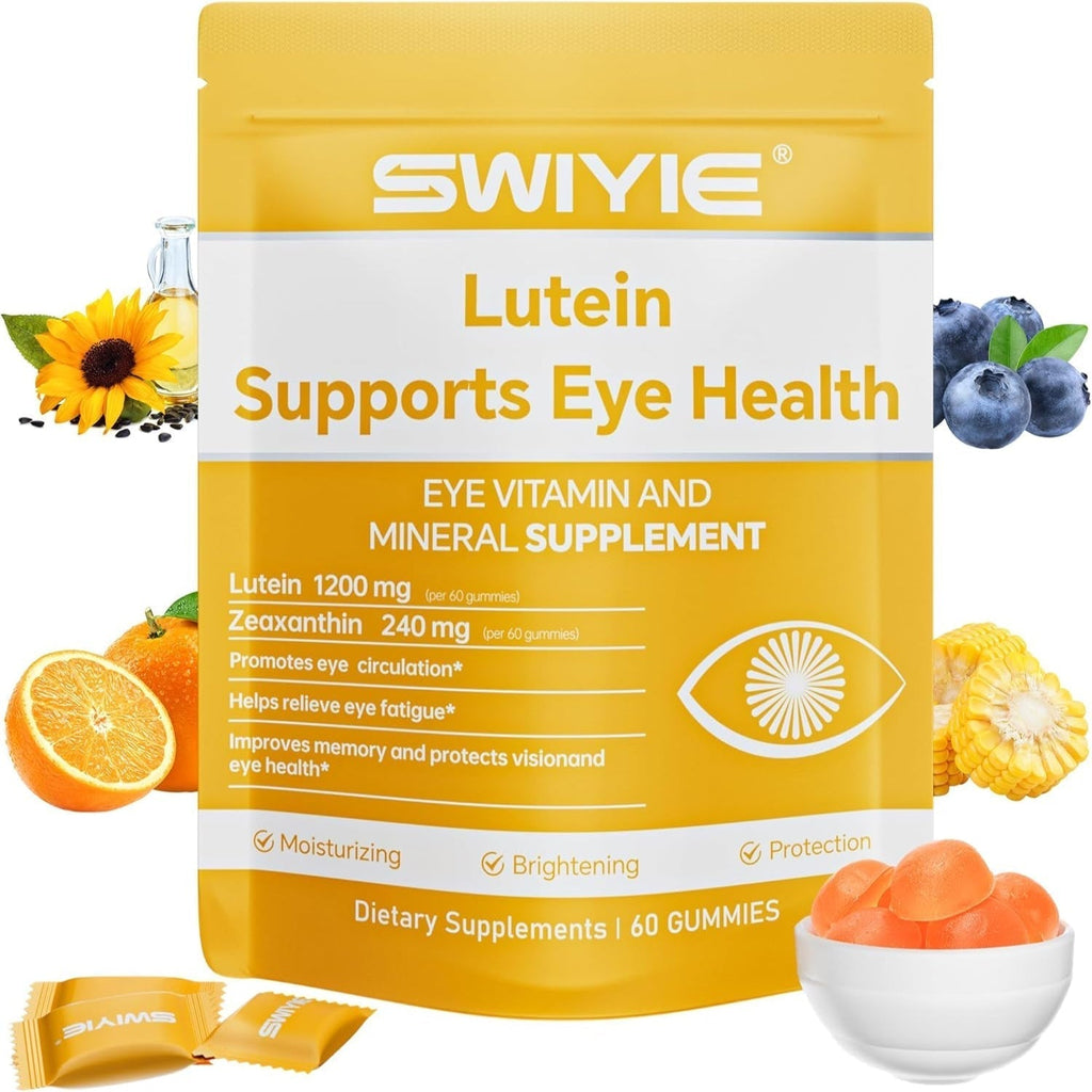 Lutein Gummies for Eye Health – Vision Support Eye Vitamins, Blueberry Flavor, 60 Gummies
