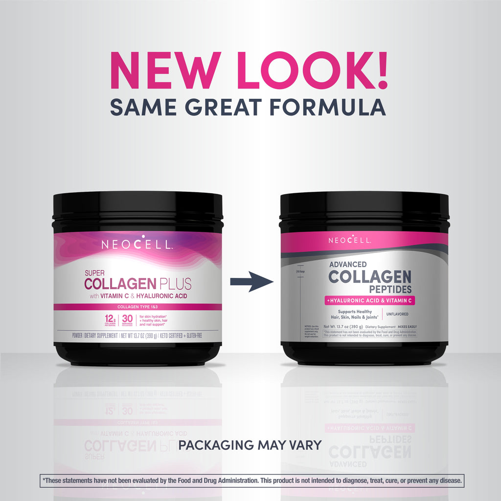 Advanced Collagen Peptides + Hyaluronic Acid + C, 13.7 oz (390 g) Powder