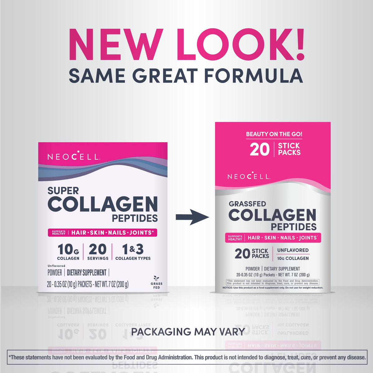 Collagen Peptides 10 gram Stick Packs, 20 Stick Packs