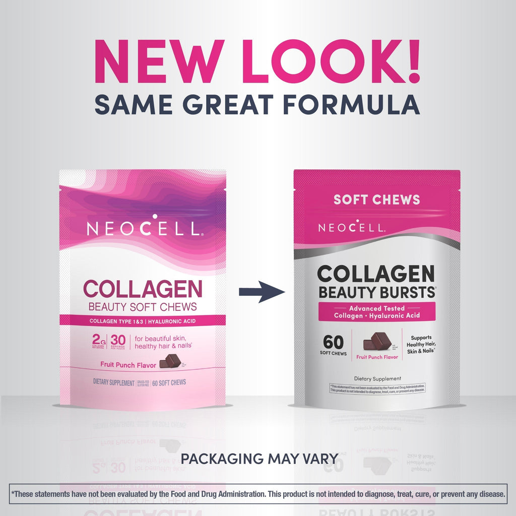Collagen Beauty Bursts Fruit Punch Flavor, 60 Tasty Soft Chews