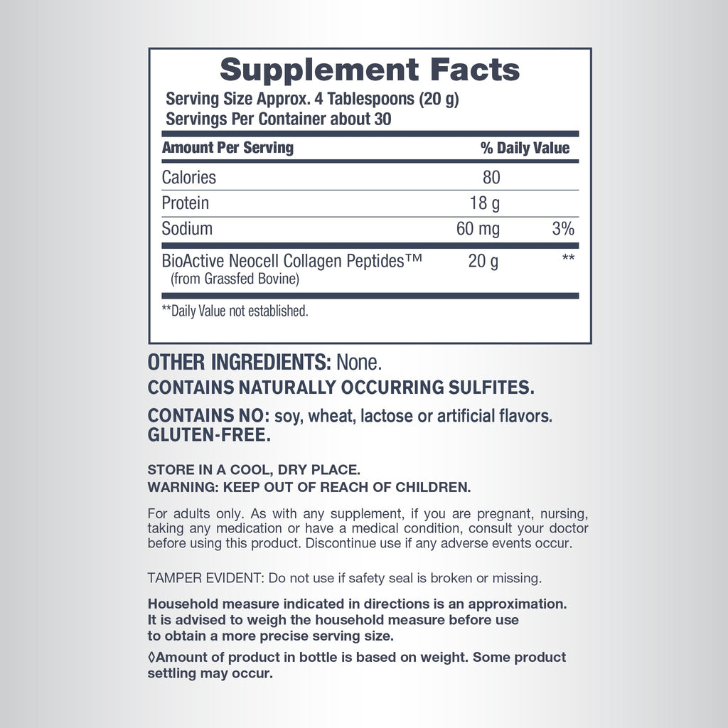 Grassfed Collagen Peptides, 21.1 oz (600 g) Powder