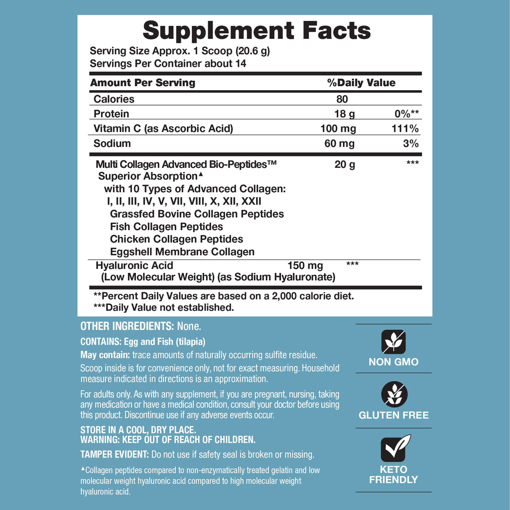 Multi Collagen Advanced Bio-Peptides, 10 oz (283 g) Powder