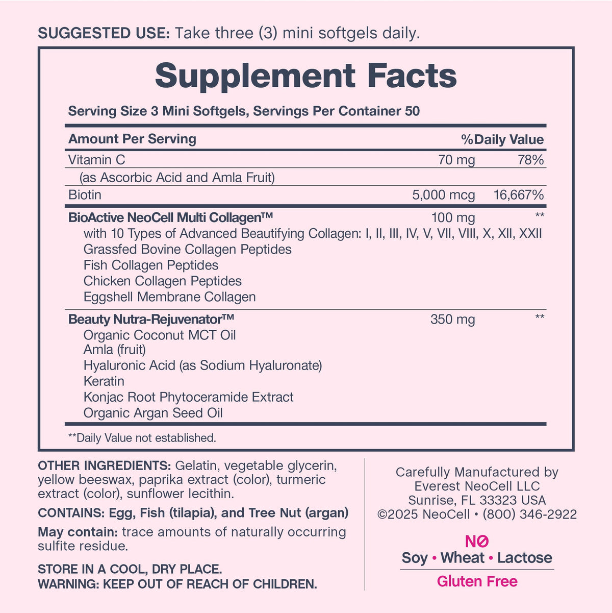 Hair, Skin & Nails Minis + Multi Collagen Bio-Peptides, 150 Softgels