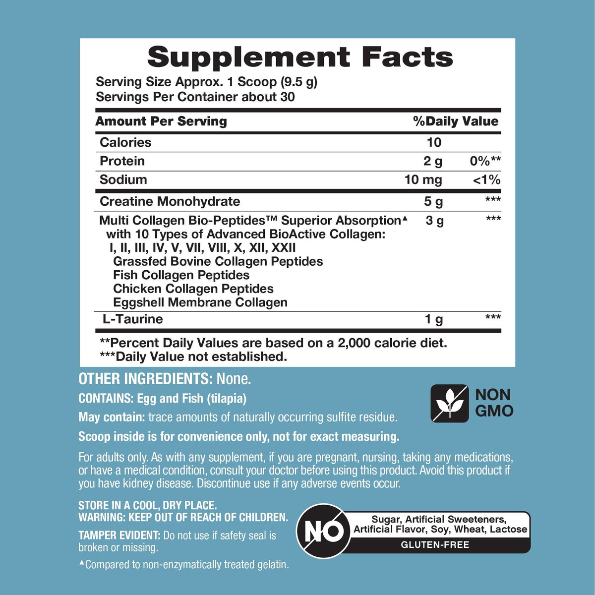 Creatine + Multi Collagen, 10 oz (285 g) Powder