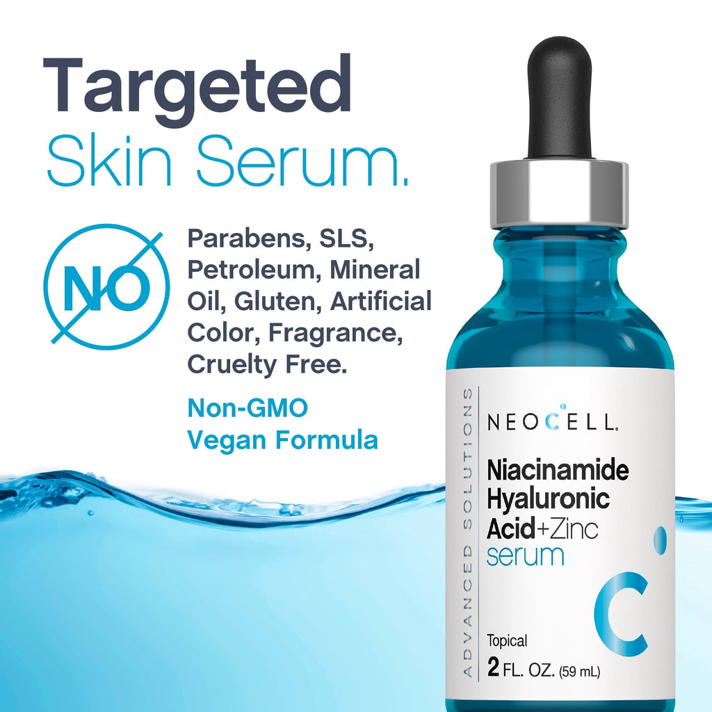 Niacinamide Hyaluronic Acid + Zinc Serum, 2 fl oz (59 mL) Dropper Bottle