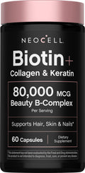 Biotin + Collagen & Keratin, 60 Capsules