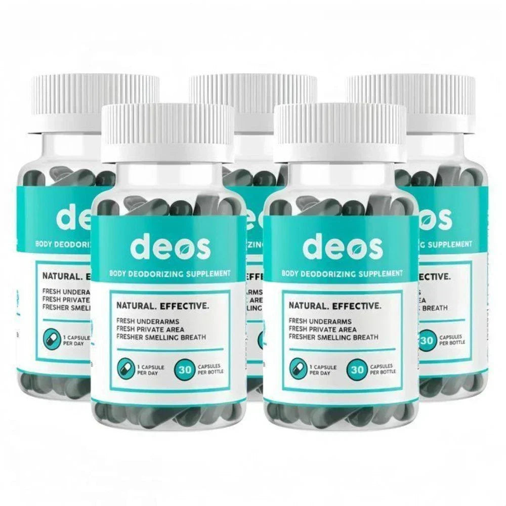 DEOS Natural Deodorant Supplement for Body Freshness & Sweat Control
