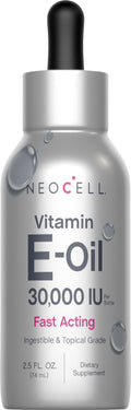 Vitamin E Oil Fast Acting, 30,000 IU, 2.5 fl oz (74 mL) Liquid