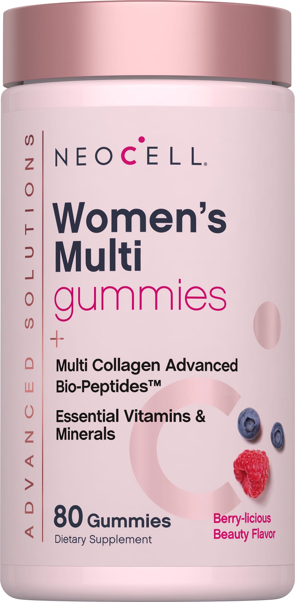 Women's Multi Gummies Advanced Berry-licious Beauty Flavor, 80 Tasty Gummies